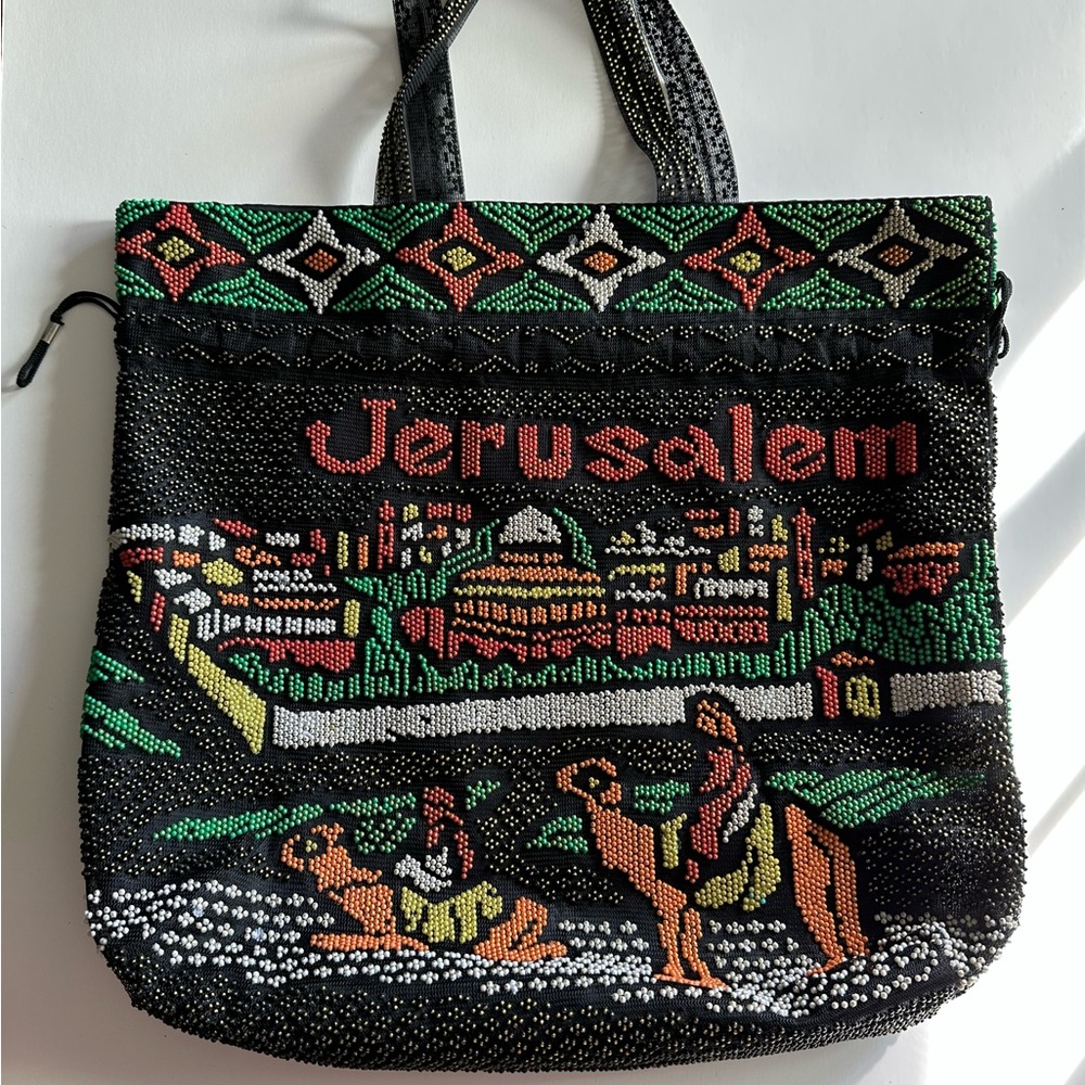 Vintage 80s gem Breaded Jerusalem Draw String Tote Bag